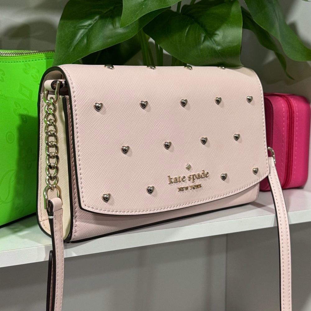 SOLD‼️Kate Spade Staci Studded Hearts Crossbody Bag - Picture 7 of 7
